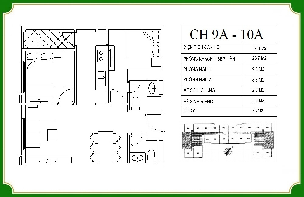 mặt bằng chi tiết căn hộ nhs phương canh 10