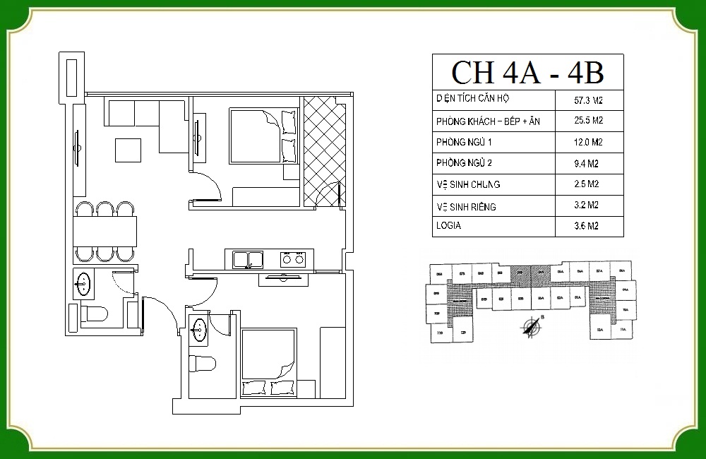 mặt bằng chi tiết căn hộ nhs phương canh 4
