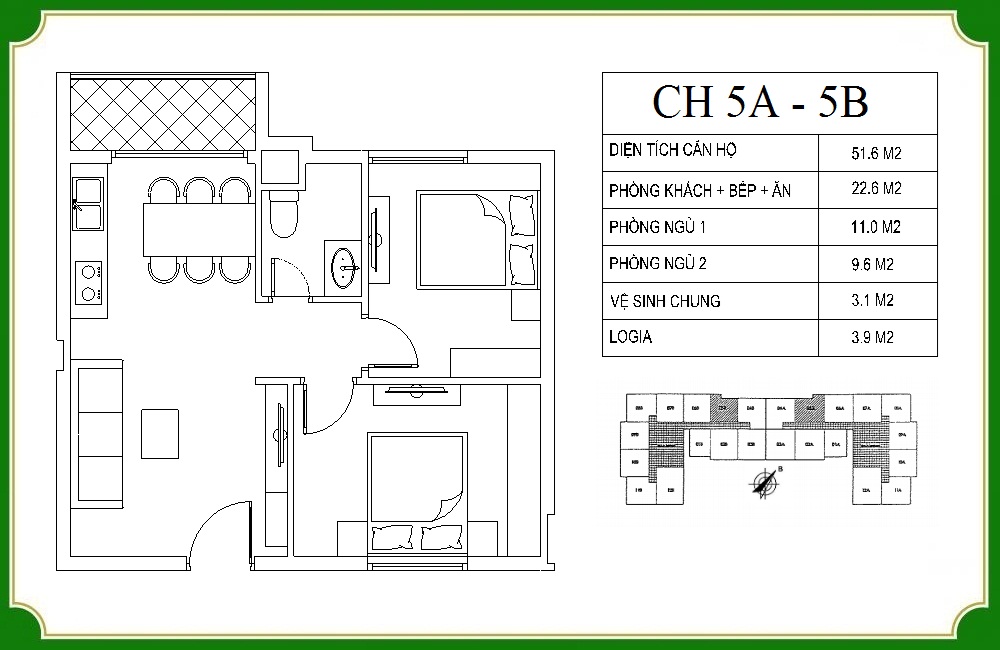 mặt bằng chi tiết căn hộ nhs phương canh 5