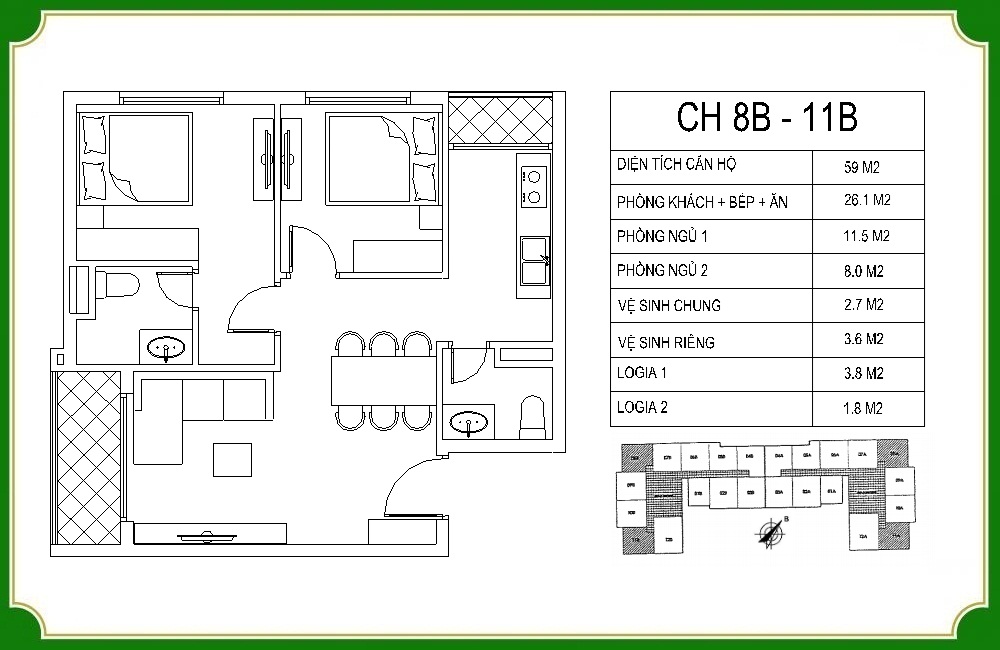 mặt bằng chi tiết căn hộ nhs phương canh 9