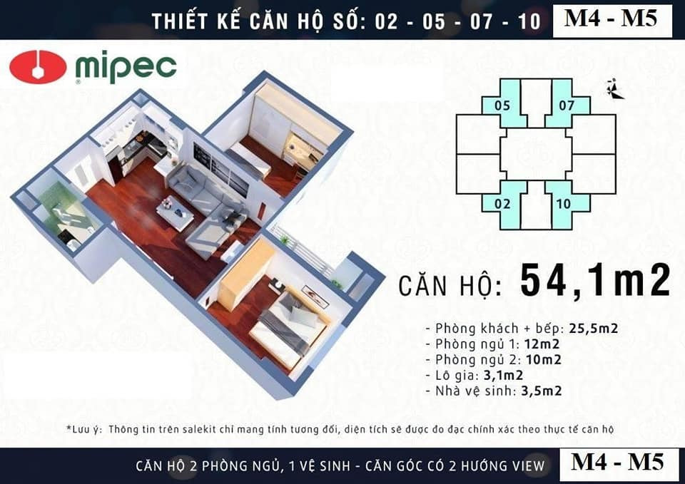 mipec kiến hưng căn 2 5 7 10 m4 m5
